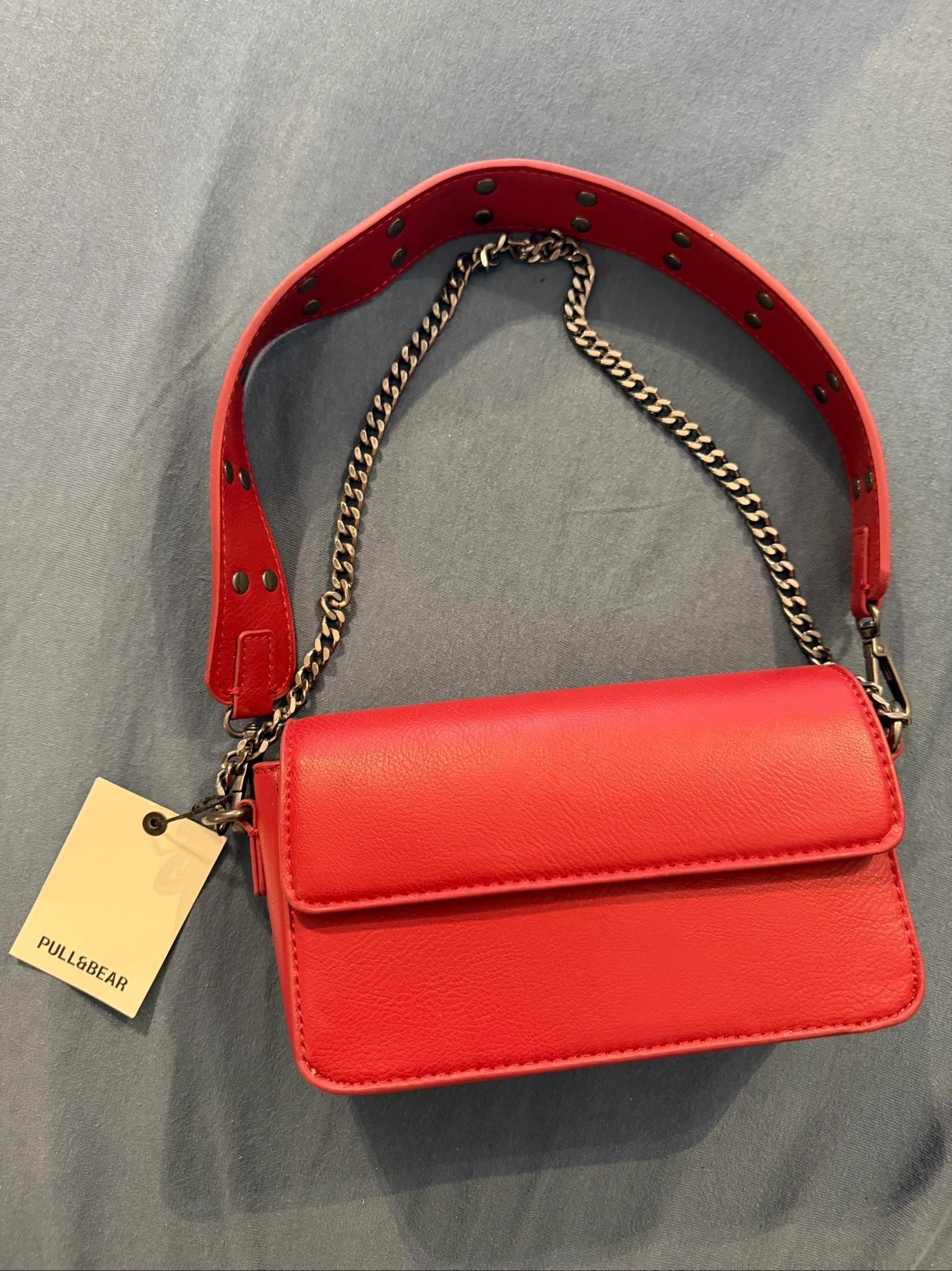 Sac a bandoulière rouge bordeaux 